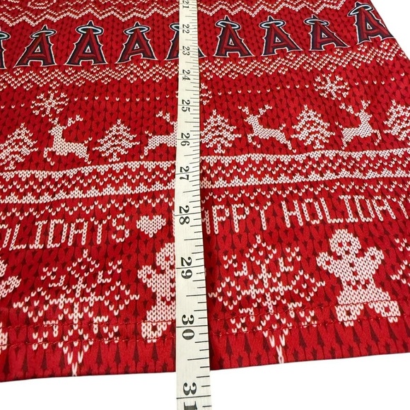 Red & white Angels baseball Christmas tee #baseball #Christmas #MLB #Angels - Picture 4 of 6